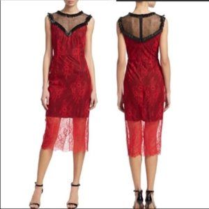 😍NWOT! DVF Beaded Chantilly Lace Dress 6